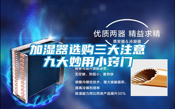 加湿器选购三大注意九大妙用小窍门