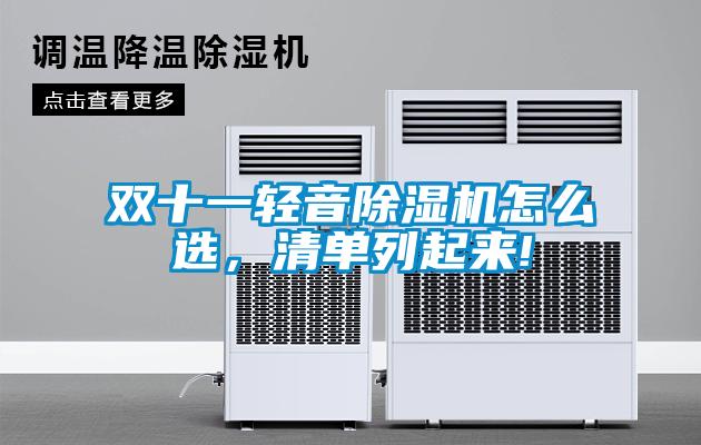 双十一轻音除湿机怎么选，清单列起来!