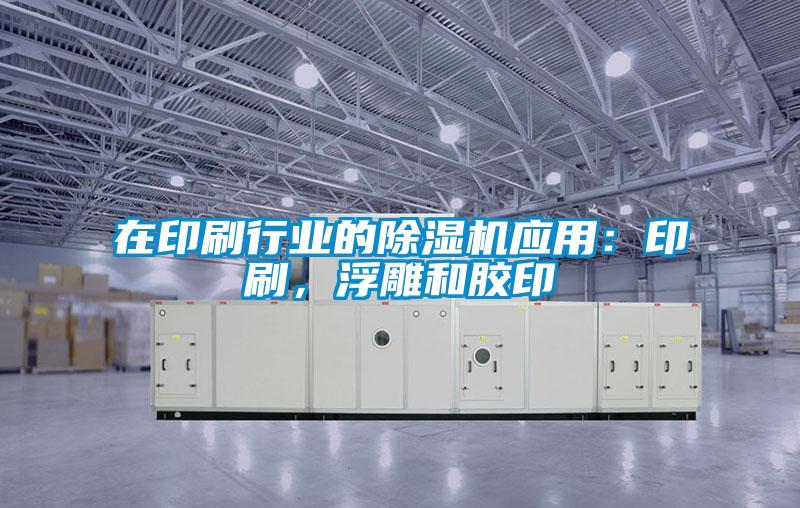 在印刷行业的除湿机应用：印刷，浮雕和胶印