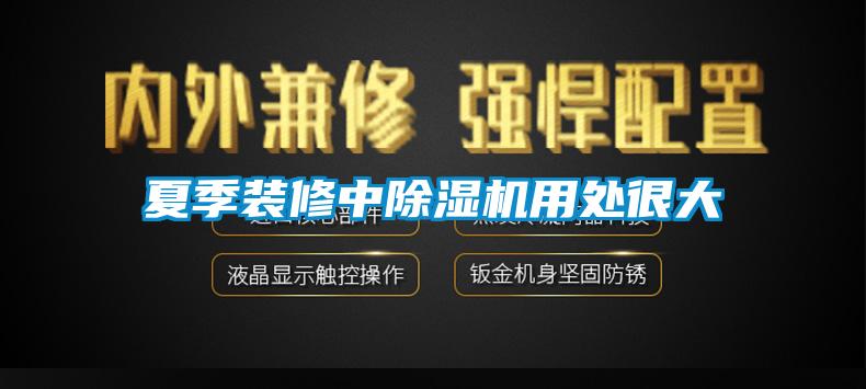 夏季装修中除湿机用处很大