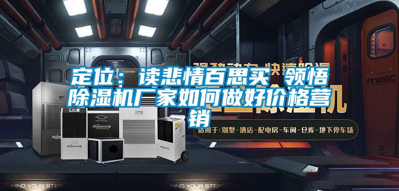 定位:读悲情百思买 领悟除湿机厂家如何做好价格营销