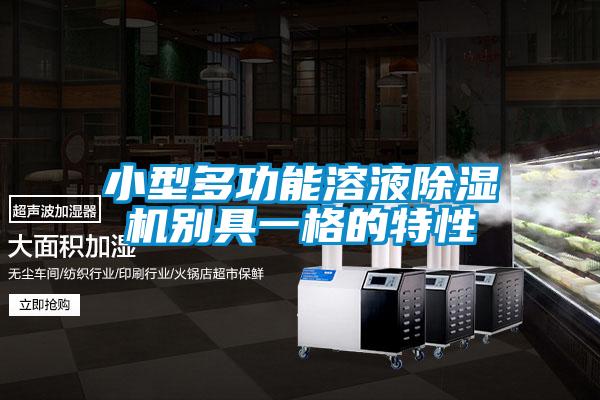 小型多功能溶液除湿机别具一格的特性