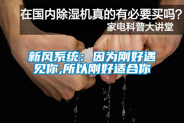 新风系统：因为刚好遇见你,所以刚好适合你