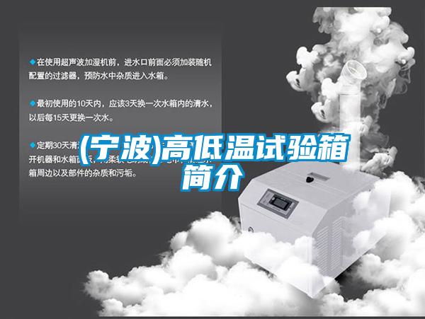 (宁波)高低温试验箱简介