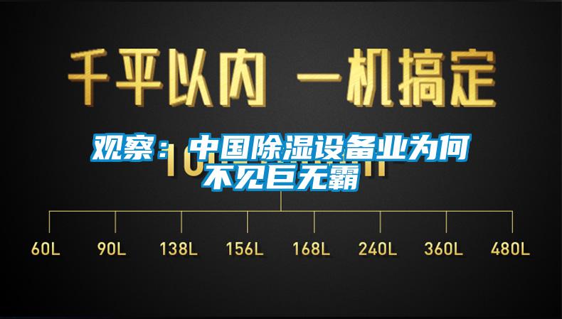 观察：中国除湿设备业为何不见巨无霸