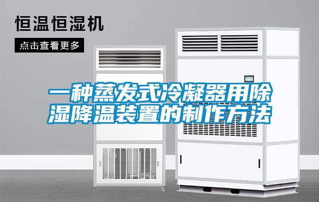 一种蒸发式冷凝器用除湿降温装置的制作方法