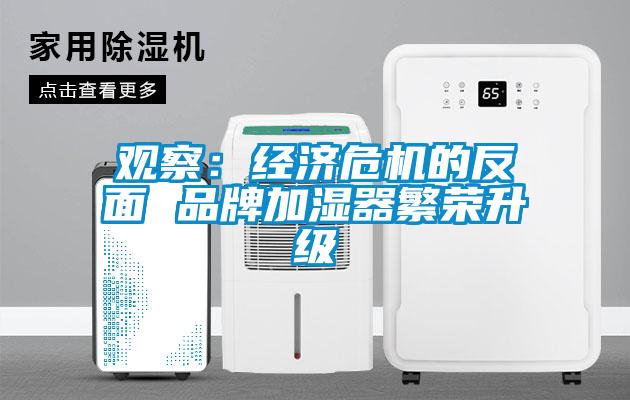 观察：经济危机的反面 品牌加湿器繁荣升级