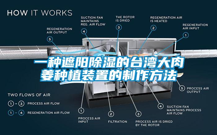 一种遮阳除湿的台湾大肉姜种植装置的制作方法