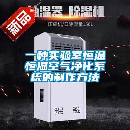 一种实验室恒温恒湿空气净化系统的制作方法