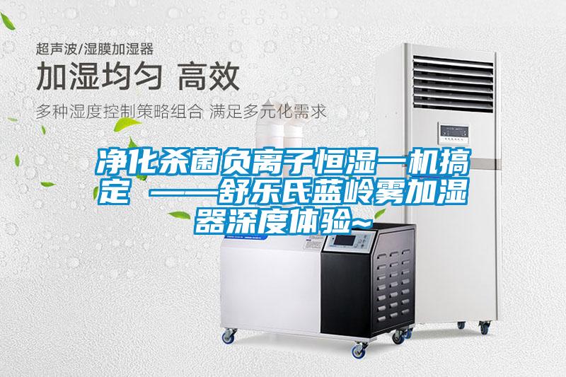 净化杀菌负离子恒湿一机搞定 ——舒乐氏蓝岭雾加湿器深度体验~