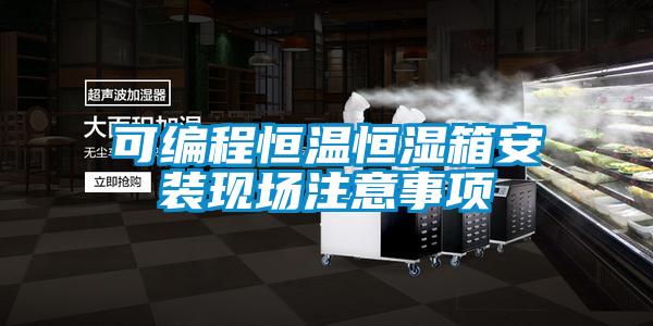 可编程恒温恒湿箱安装现场注意事项