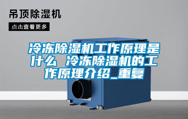 冷冻除湿机工作原理是什么 冷冻除湿机的工作原理介绍_重复