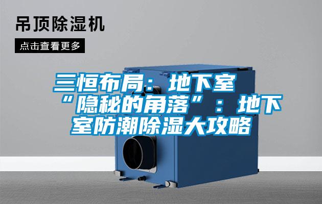 三恒布局：地下室≠“隐秘的角落”：地下室防潮除湿大攻略