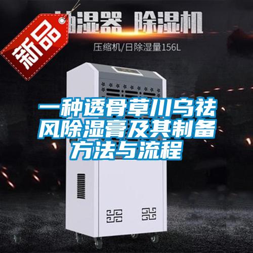 一种透骨草川乌祛风除湿膏及其制备方法与流程