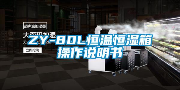 ZY-80L恒温恒湿箱操作说明书
