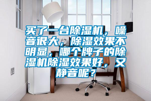 买了一台除湿机，噪音很大，除湿效果不明显，哪个牌子的除湿机除湿效果好，又静音呢？