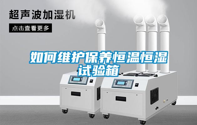 如何维护保养恒温恒湿试验箱