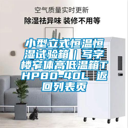 小型立式恒温恒湿试验箱｜写字楼窄体高低温箱THP80-40L 返回列表页