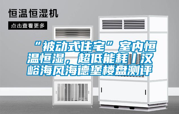 “被动式住宅”室内恒温恒湿，超低能耗丨汉峪海风海德堡楼盘测评