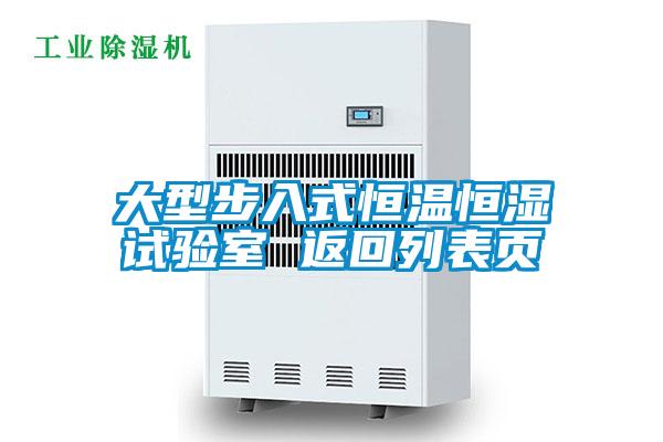 大型步入式恒温恒湿试验室 返回列表页