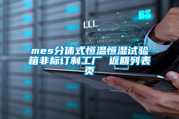 mes分体式恒温恒湿试验箱非标订制工厂 返回列表页