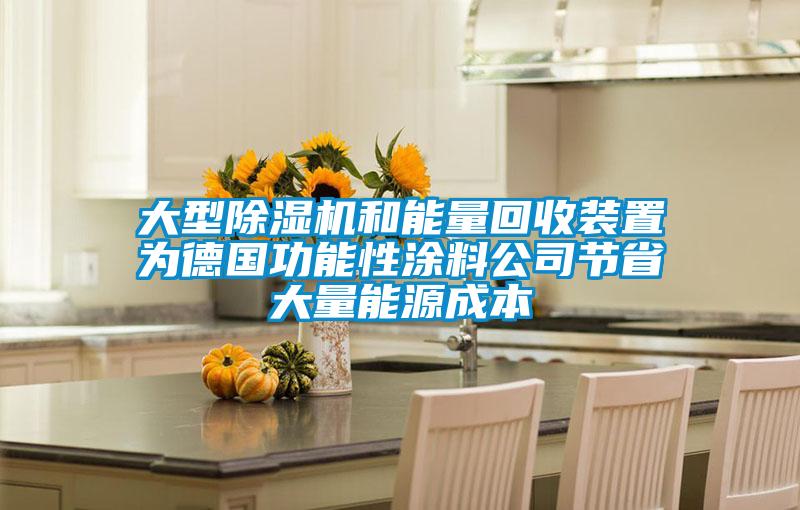大型除湿机和能量回收装置为德国功能性涂料公司节省大量能源成本
