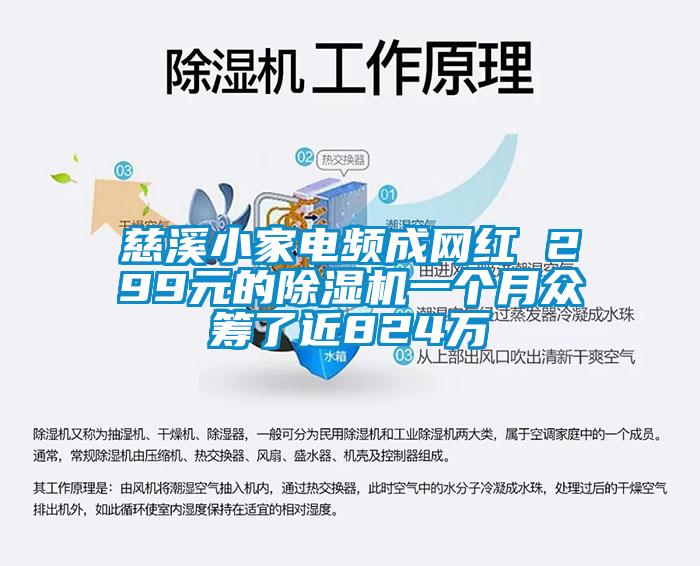 慈溪小家电频成网红 299元的除湿机一个月众筹了近824万