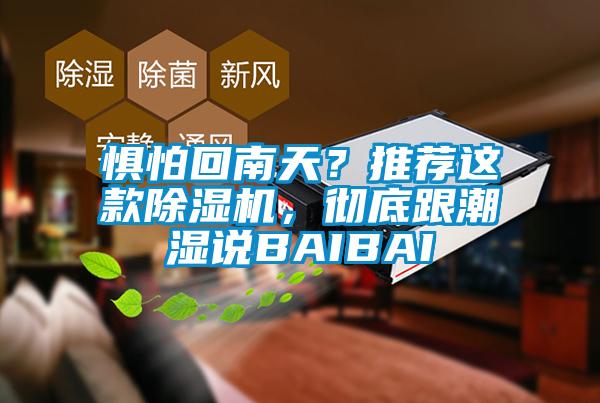 惧怕回南天？推荐这款除湿机，彻底跟潮湿说BAIBAI