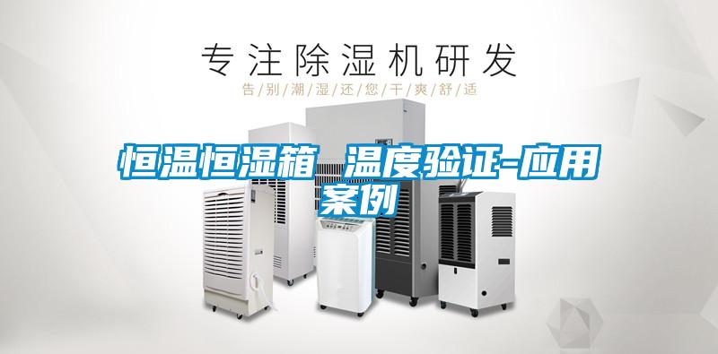 恒温恒湿箱 温度验证-应用案例