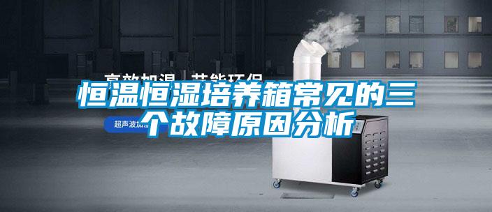 恒温恒湿培养箱常见的三个故障原因分析
