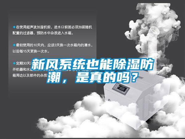 新风系统也能除湿防潮，是真的吗？