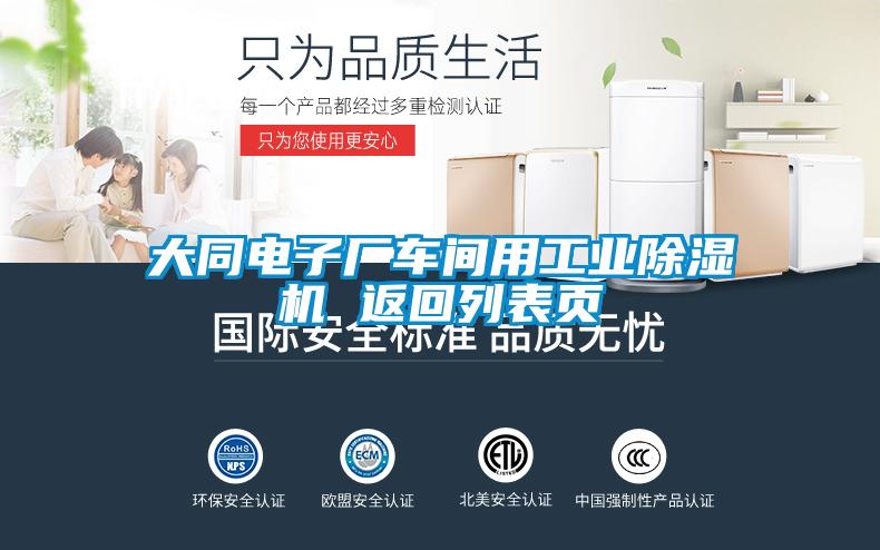 大同电子厂车间用工业除湿机 返回列表页