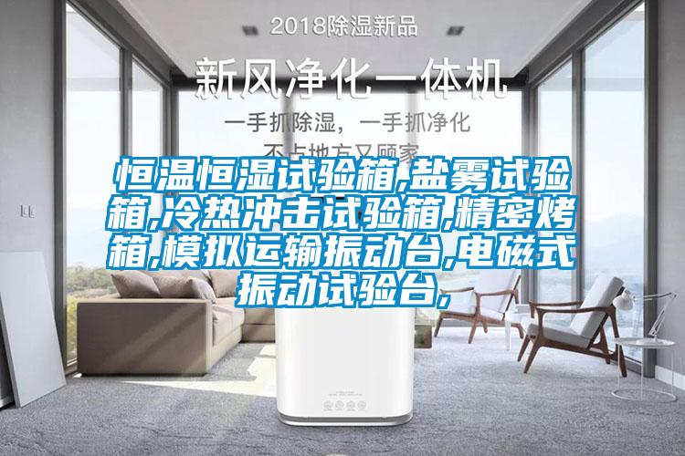 恒温恒湿试验箱,盐雾试验箱,冷热冲击试验箱,精密烤箱,模拟运输振动台,电磁式振动试验台,