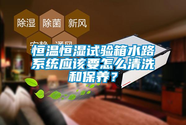 恒温恒湿试验箱水路系统应该要怎么清洗和保养？