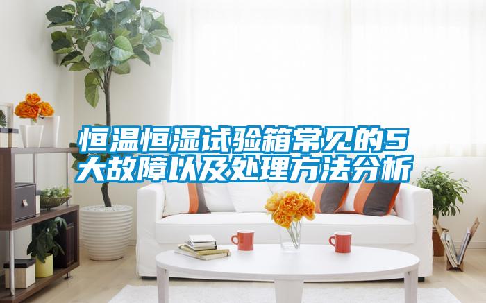 恒温恒湿试验箱常见的5大故障以及处理方法分析