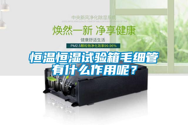 恒温恒湿试验箱毛细管有什么作用呢？