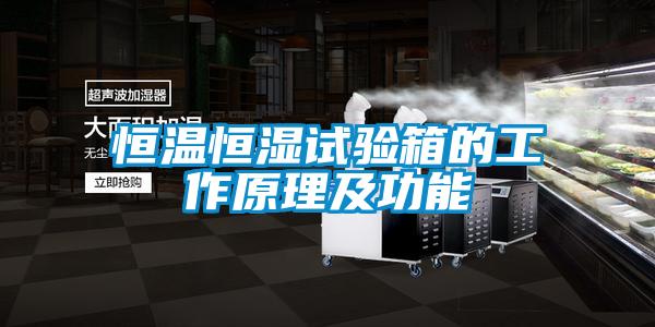 恒温恒湿试验箱的工作原理及功能