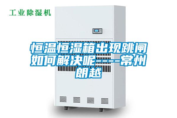 恒温恒湿箱出现跳闸如何解决呢----常州朗越