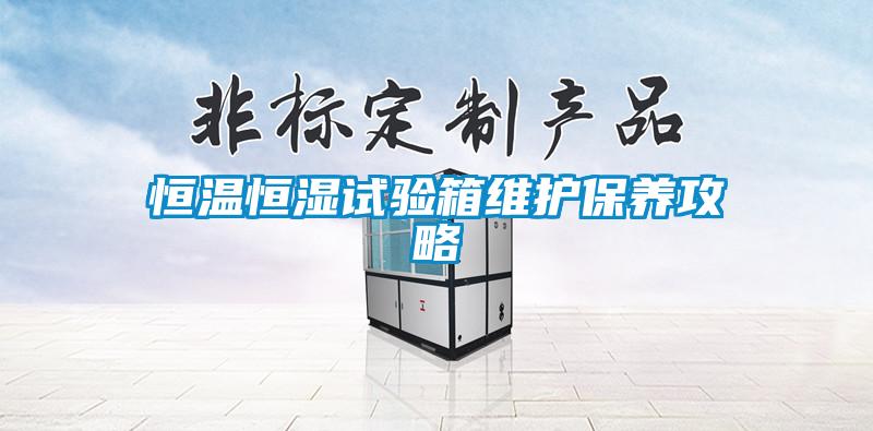 恒温恒湿试验箱维护保养攻略