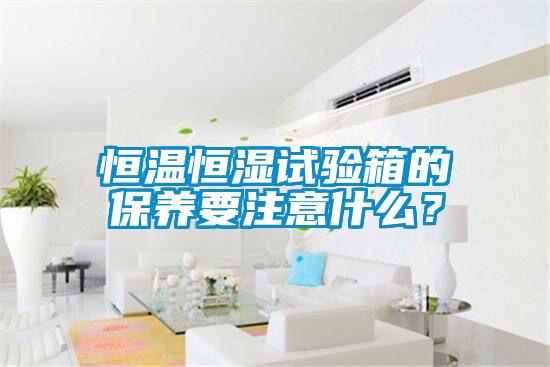 恒温恒湿试验箱的保养要注意什么？