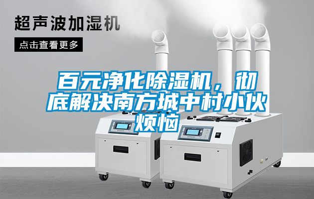 百元净化除湿机，彻底解决南方城中村小伙烦恼