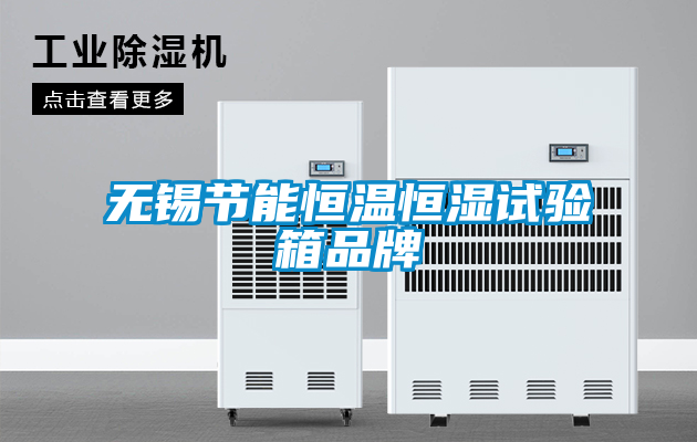 无锡节能恒温恒湿试验箱品牌