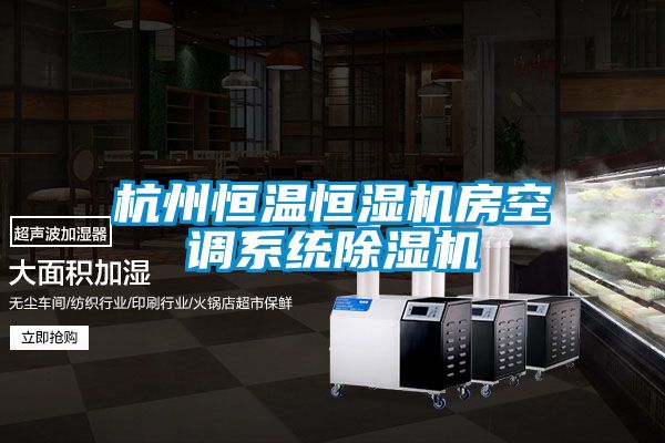 杭州恒温恒湿机房空调系统除湿机