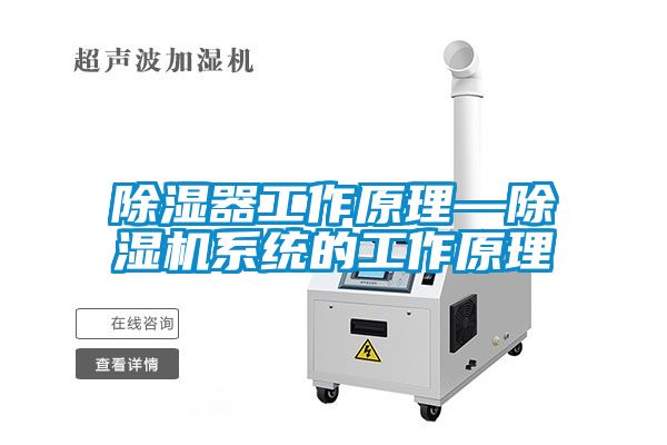 除湿器工作原理—除湿机系统的工作原理