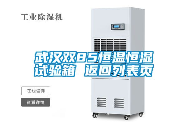 武汉双85恒温恒湿试验箱 返回列表页