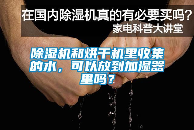 除湿机和烘干机里收集的水，可以放到加湿器里吗？