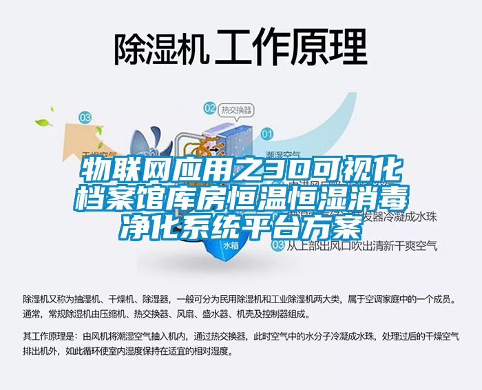 物联网应用之3D可视化档案馆库房恒温恒湿消毒净化系统平台方案