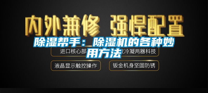 除湿帮手：除湿机的各种妙用方法
