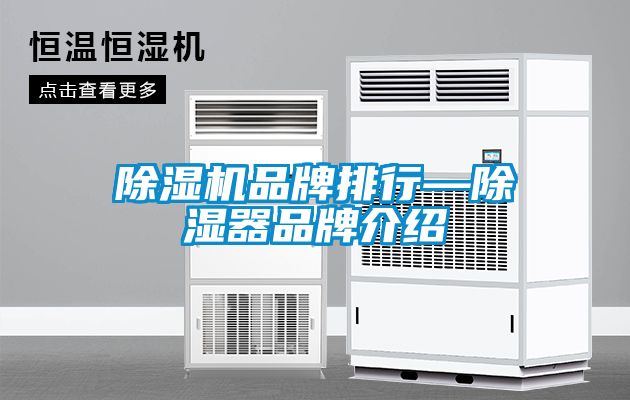 除湿机品牌排行—除湿器品牌介绍