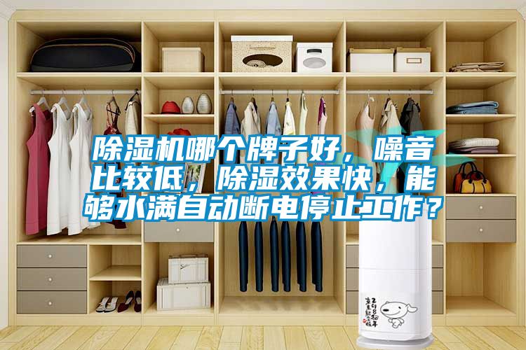 除湿机哪个牌子好，噪音比较低，除湿效果快，能够水满自动断电停止工作？